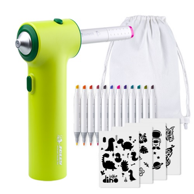 Purškiamų tekstilinių flomasterių rinkinys AIRBRUSH TEXTIL SET