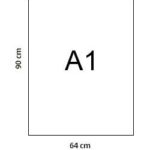 Popierius braižybai, A1, 250 g, 640x900 mm, baltas