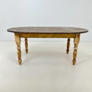 Ovalus valgomojo stalas iš pušies 108x184x76,5 cm