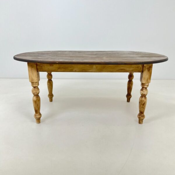 Ovalus valgomojo stalas iš pušies 108x184x76,5 cm