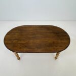 Ovalus valgomojo stalas iš pušies 108x184x76,5 cm