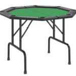 Sulankstomas pokerio stalas, žalias, 108x108x75cm, 8 žaidėjai