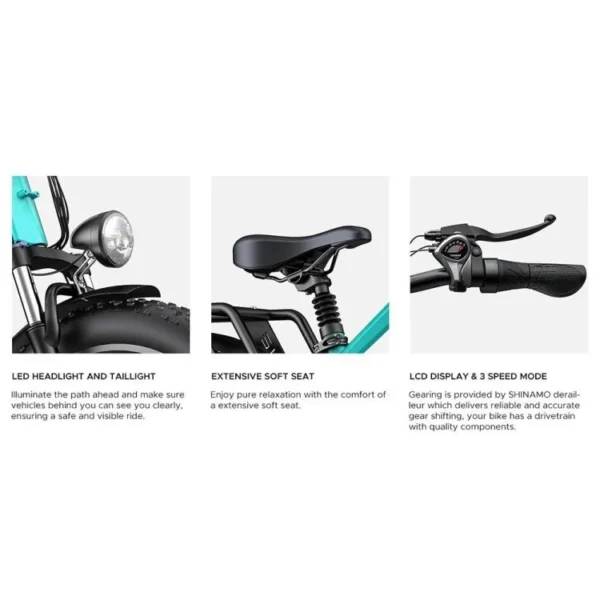 Dviratis 26" elektrinis Engwe E26 ST moteriškas juodas