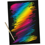 Grotažo popierius URSUS A4 (21x29,7cm) vaivorykštinis