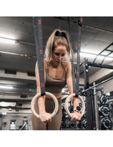 Mediniai gimnastikos žiedai GYMSTICK "WOODEN POWER RINGS"
