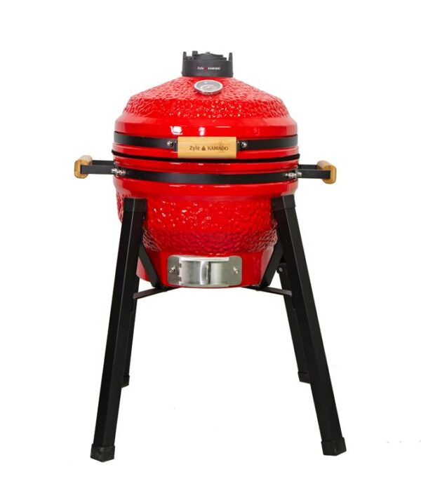 Kamado grilis su priedais Zyle 39,8 cm, Starter, ZY16KSRDSET, raudonas