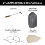 Kamado grilis su priedais Zyle 39,8 cm, Starter, ZY16KSRDSET, raudonas