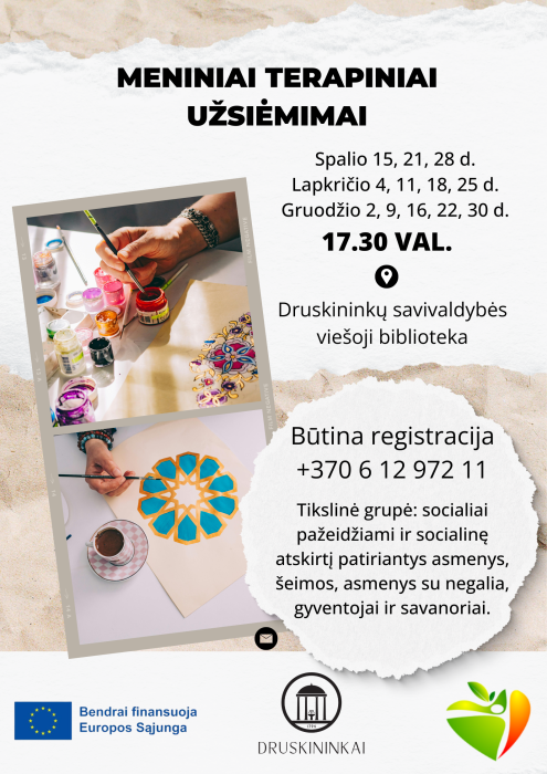 Meniniai terapiniai užsiėmimai