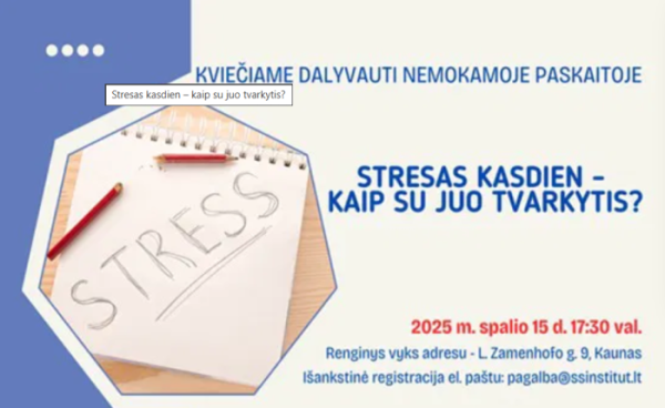 Stresas kasdien – kaip su juo tvarkytis?