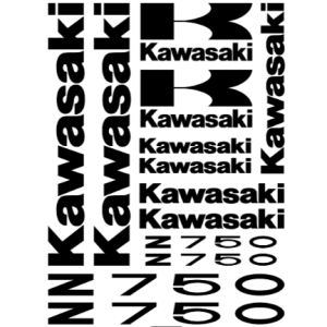 Kawasaki Z750 lipdukų rinkinys