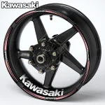 Kawasaki NINJA ratlankių lipdukai, rožinis auksas