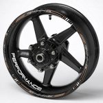 PERFORMANCE motociklo ratlankių lipdukai, žalia-juoda