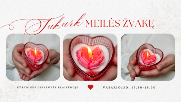Meilės žvakės kūrimo pamoka