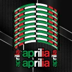 Aprilia Italy Edition ratlankių lipdukų rinkinys 20 vnt.