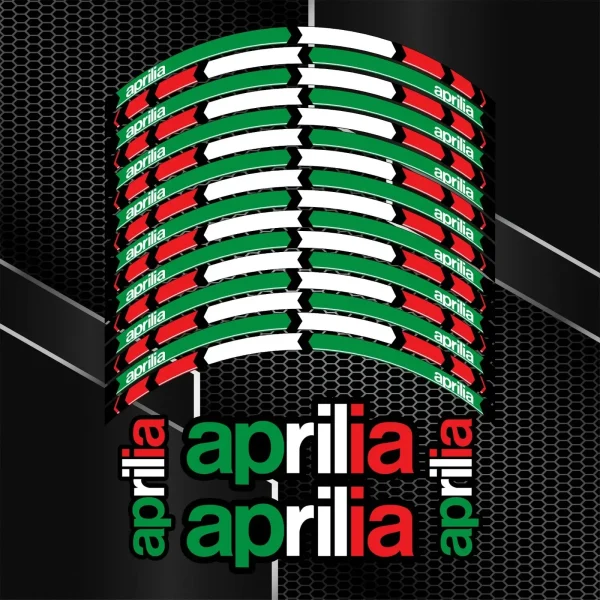 Aprilia Italy Edition ratlankių lipdukų rinkinys 20 vnt.