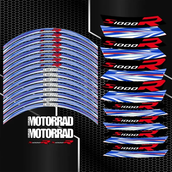 BMW S1000R ratlankių lipdukai – M Sport Performance