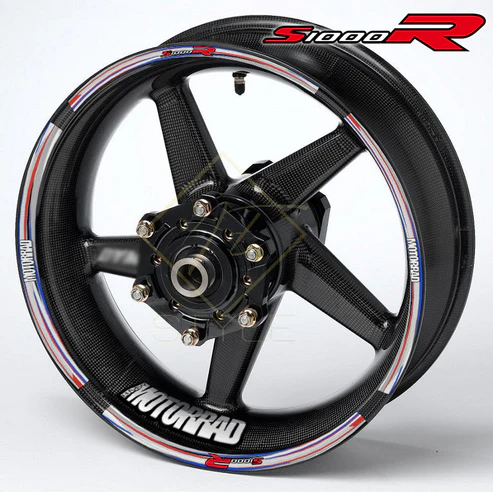 BMW S1000R ratlankių lipdukai – pilka M Sport versija