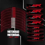 BMW S1000RR ratlankių lipdukai – juoda raudona 36vnt