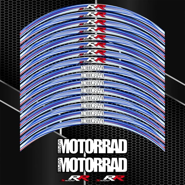 BMW S1000RR ratlankių lipdukai – M Sport Performance 20vnt
