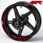 BMW S1000RR ratlankių lipdukai – juoda raudona 36vnt