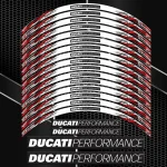 DUCATI ratlankių lipdukai – Black Wheels 20vnt rinkinys
