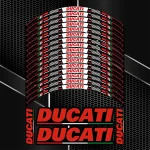 DUCATI ratlankių lipdukai – Italy Edition 20vnt rinkinys