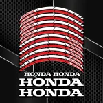 Honda Fireblade ratlankių lipdukai, raudona