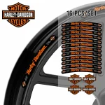 Harley-Davidson ratlankių lipdukai – 16vnt rinkinys