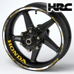 Honda Fireblade HRC ratlankių lipdukai – Geltonai juodas rinkinys