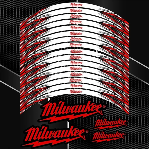 MILWAUKEE motociklo ratlankių lipdukai
