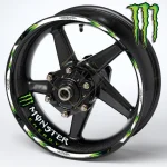 Monster Energy motociklo ratlankių lipdukai – universalūs