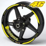 Monster VR46 motociklo ratlankių lipdukai