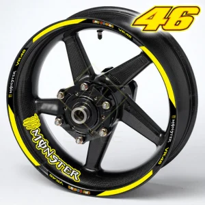 Monster VR46 motociklo ratlankių lipdukai