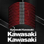 Kawasaki NINJA ratlankių lipdukai, raudona