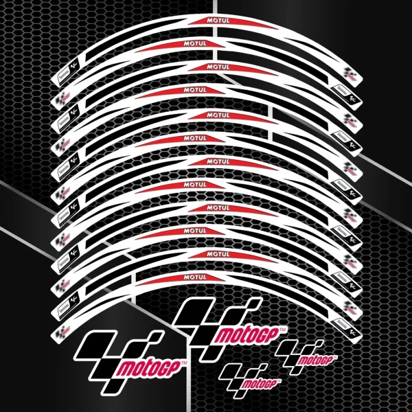MOTOGP motociklo ratlankių lipdukai