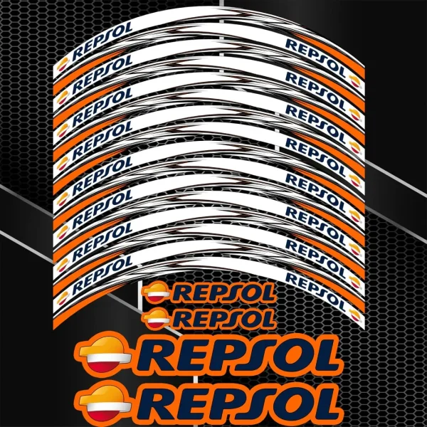 REPSOL motociklo ratlankių lipdukai