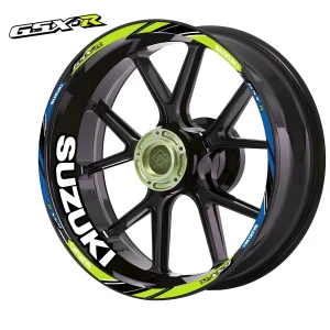 Suzuki motociklo ratlankių lipdukai 20 vnt rinkinys, salotinė-violetinė