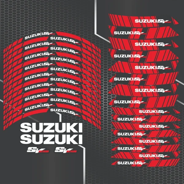 Suzuki SV650 motociklo ratlankių lipdukai – 36 vnt.