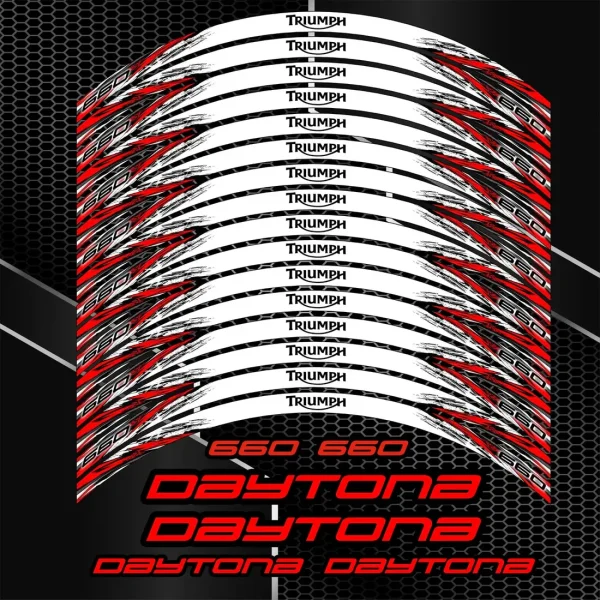 Triumph Daytona 660 motociklo ratlankių lipdukai