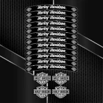 Harley-Davidson V-Rod / Sportster ratlankių lipdukai – juodos juostelės (16vnt)