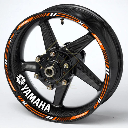 Yamaha motociklo ratlankių lipduka, oranžinė