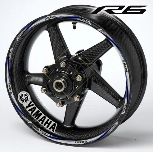 Yamaha YZF R6 motociklo ratlankių lipdukai
