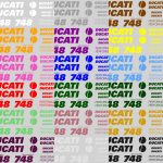 Ducati Motociklo Logo lipdukai, raudoni