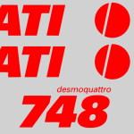 Ducati Motociklo Logo lipdukai, raudoni