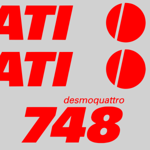Ducati Motociklo Logo lipdukai, raudoni