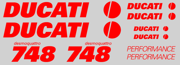 Ducati Motociklo Logo lipdukai, raudoni