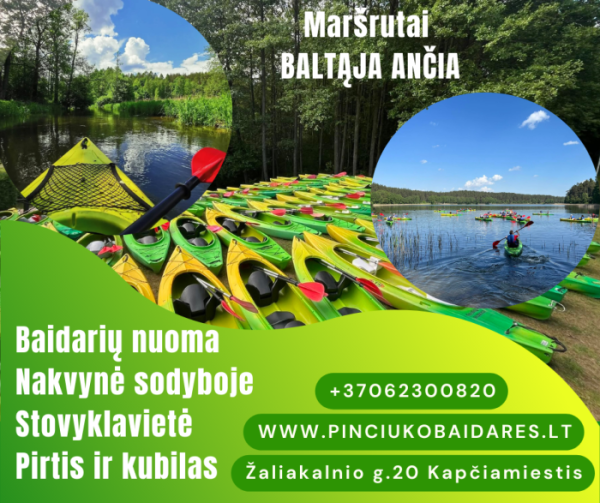 Sodyba "Pinčiuko Baidarės" Lazdijų r. – Nameliai, stovyklavietė, baidarių nuoma