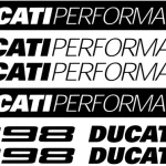 Ducati 1098 - Motociklo lipdukų rinkinys