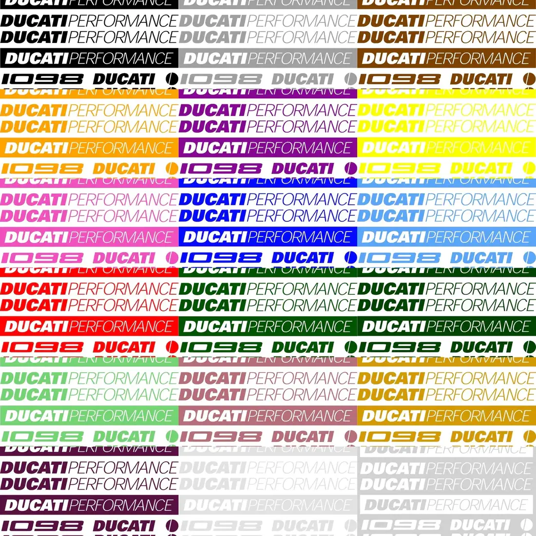 1098 Color Ducati 1098 - Motociklo lipdukų rinkinys - Inhobi