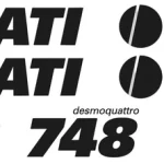 Ducati 748 Desmoquattro - Motociklų lipdukų rinkinys